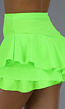Geplooide Neon Groene Skort