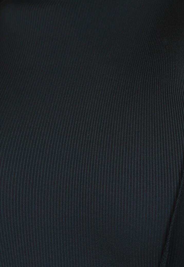 High Neck Ribstof Jumpsuit met Biesje