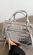 Zilveren Metallic Tas met Patroon