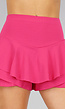 Geplooide Fuchsia Skort