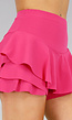 Geplooide Fuchsia Skort