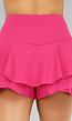Geplooide Fuchsia Skort