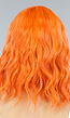 Korte Oranje Wavy Pruik