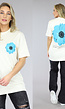 Crème Oversized Flower T-Shirt