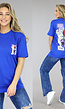 Donkerblauw Oversized Basketbal T-Shirt