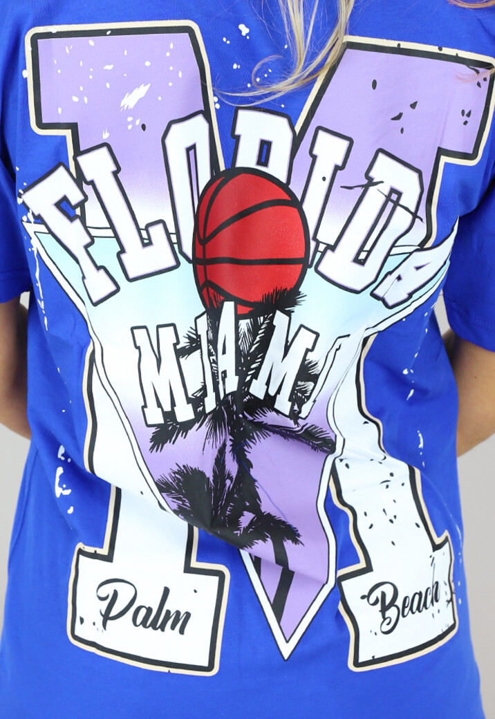 Donkerblauw Oversized Basketbal T-Shirt