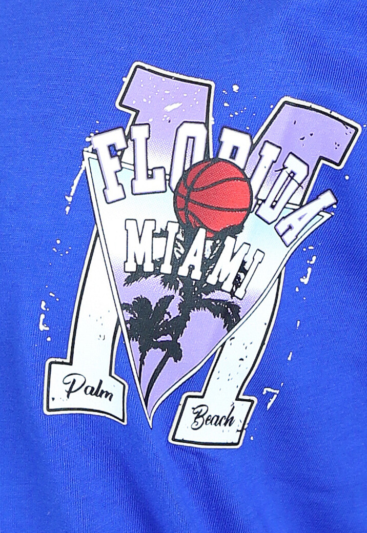 Donkerblauw Oversized Basketbal T-Shirt