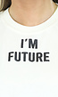 Crème Oversized Future T-Shirt met Bloemenprint