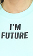 Mint Oversized Future T-Shirt met Bloemenprint