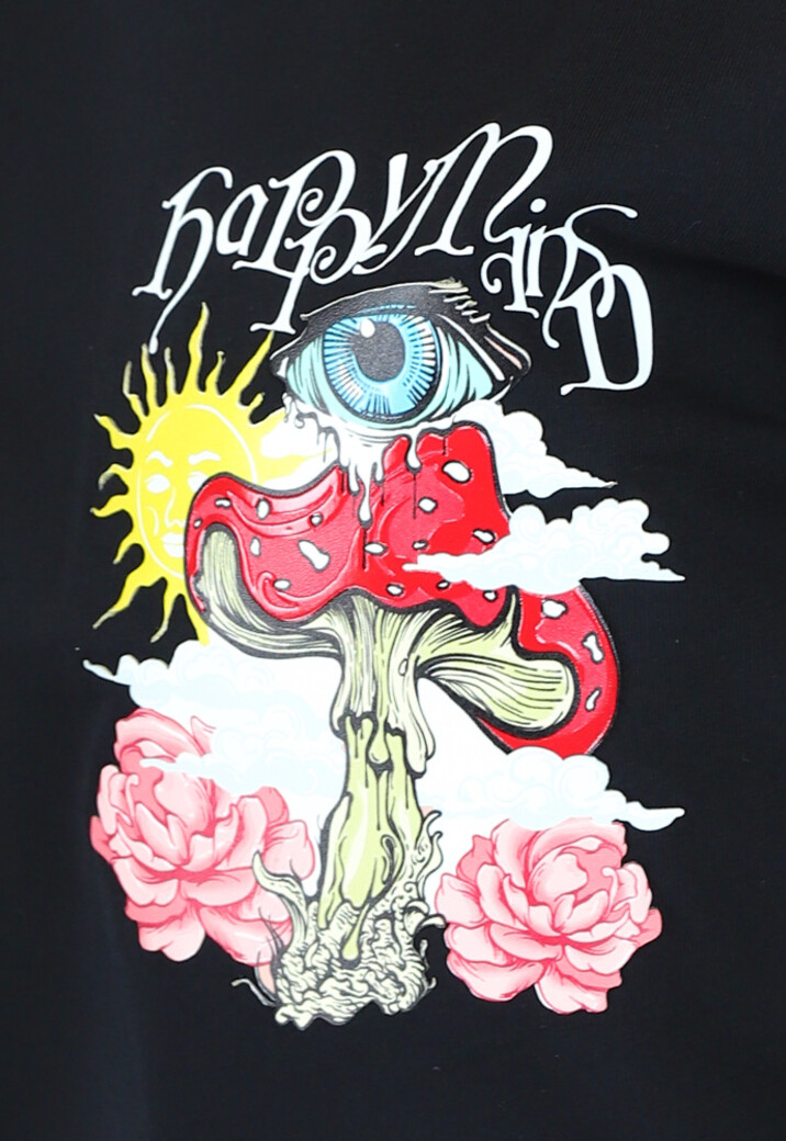 Zwart Oversized Trippy T-Shirt