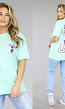 Mint Oversized Basketbal T-Shirt