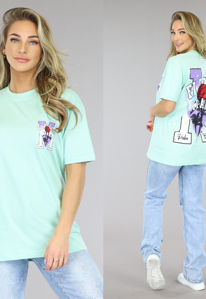 Mint Oversized Basketbal T-Shirt