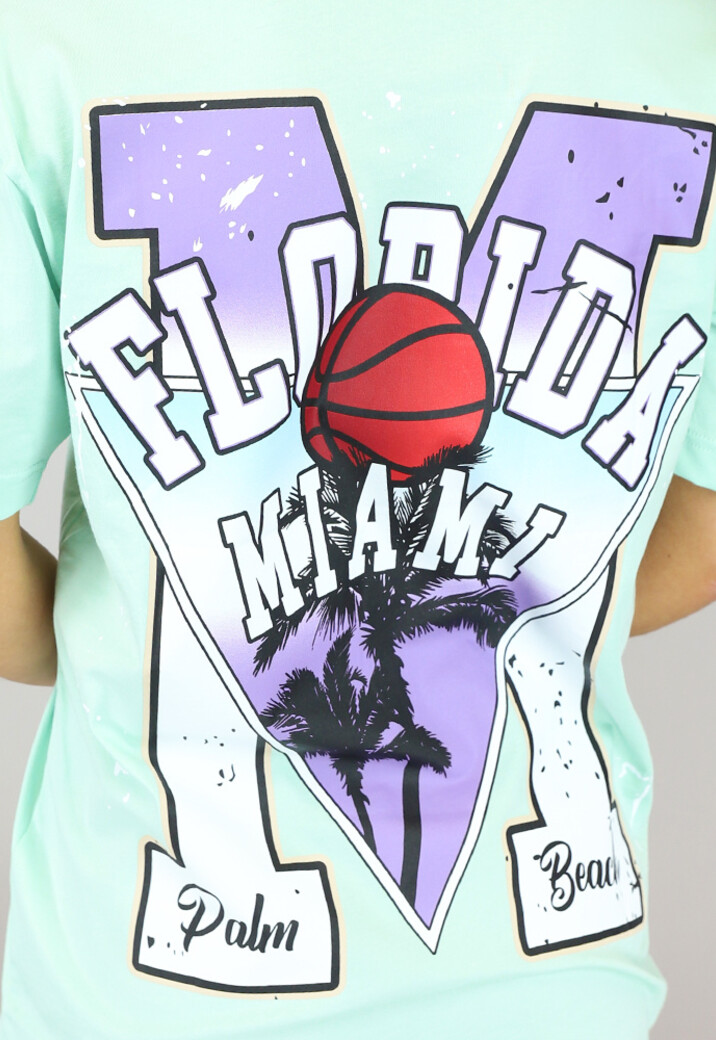 Mint Oversized Basketbal T-Shirt