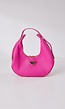 Ronde Fuchsia Lederlook Tas