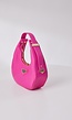 Ronde Fuchsia Lederlook Tas