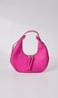 Ronde Fuchsia Lederlook Tas