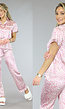 Satin Roze Leopard Pyjama