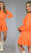 NEON Soepel Geplooide Playsuit Oranje