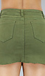 Legergroene Denim Mini Rok met Ingewerkte Short