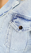Cropped Jeans Jasje met Druksluiting