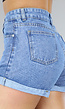 Basic Blauwe Jeans Shorts