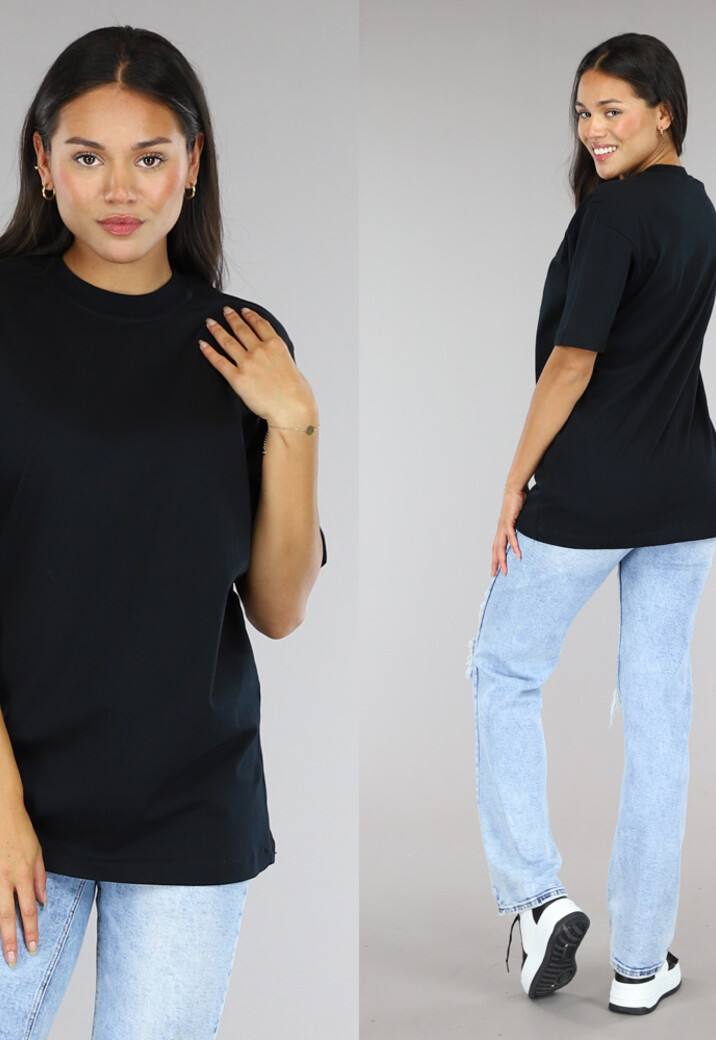 Zwart Basic Oversized T-Shirt