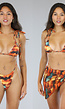 Multicolor Super Strappy Bikini Set met Pareo