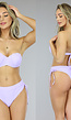 Lila Push-Up Mermaid Bikini Top met Schelpen Look