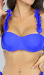 Blauw Push-Up Balconette Bikinitopje met Ruches