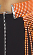 Oranje Glitter Fringe Mini Rok