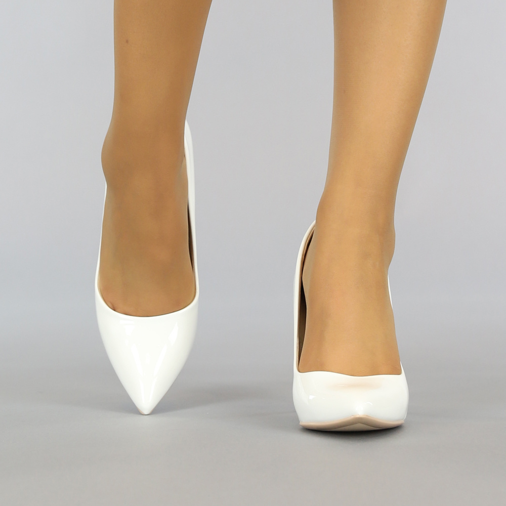 Slip On Pump Heels für Frauen Ledermaterial mit Stiletto Heel