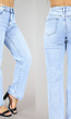 High Waist Flared Jeans met Glitter Strass