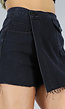 Zwarte Denim Skort met Zak