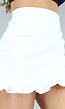 BF2023 Witte Denim Ruffle Skirt