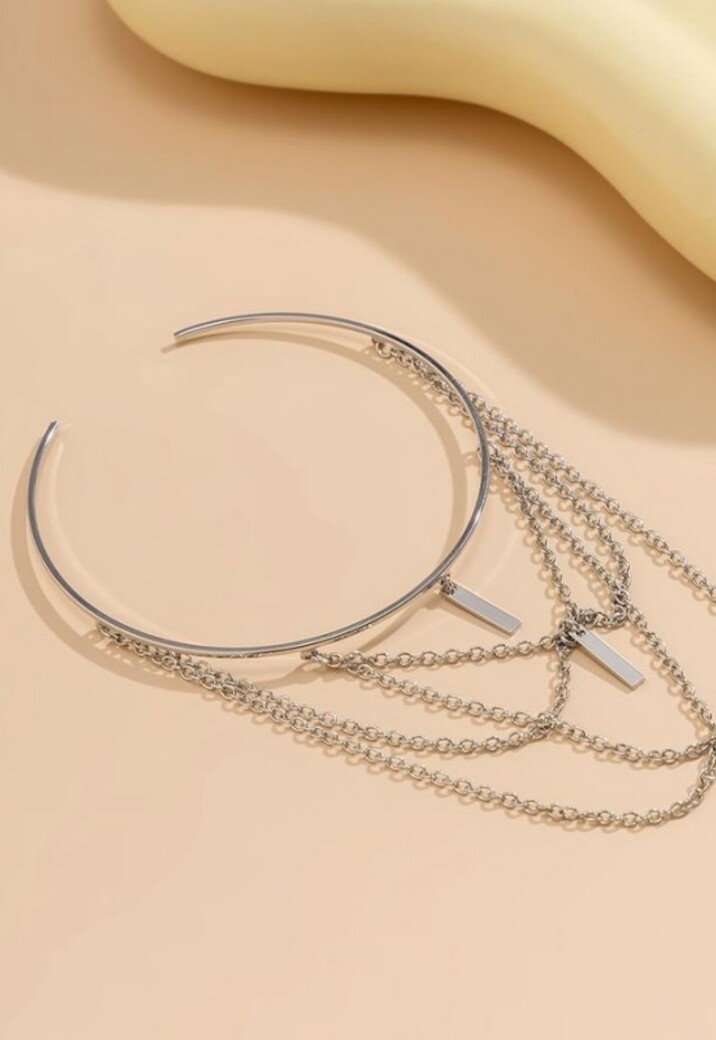 Zilveren Layered Arm Ketting