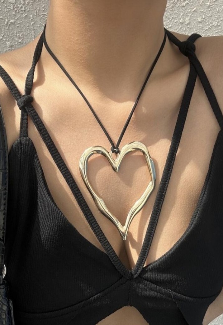 Groot Hart Ketting Zilver