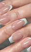 Nude Glitter French Tip Kunstnagels