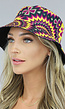 Gele Bucket Hat met Space Print