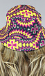 Gele Bucket Hat met Space Print