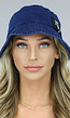 BF2023 Donkerblauwe Denim Bucket Hat