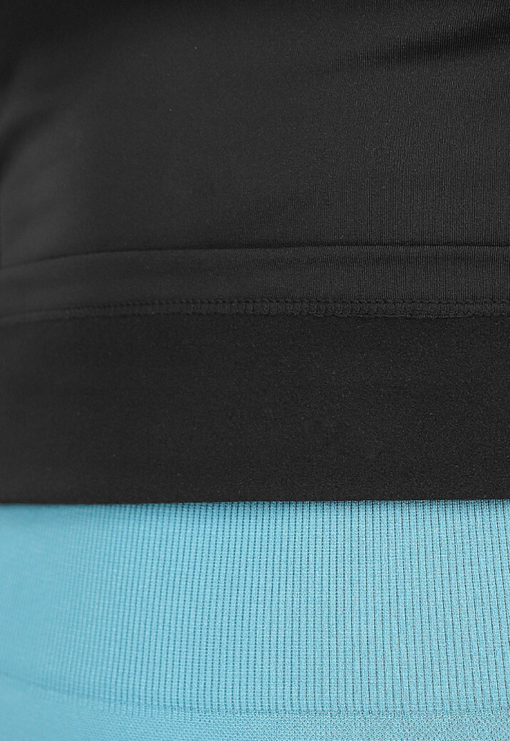 Zwarte Longsleeve Sporttop met Thermovoering