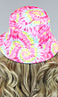 Drukke Roze Tie Dye Bucket Hat