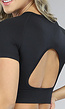 Zwarte Sporttop met Open Rug