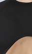 Zwarte Sporttop met Open Rug