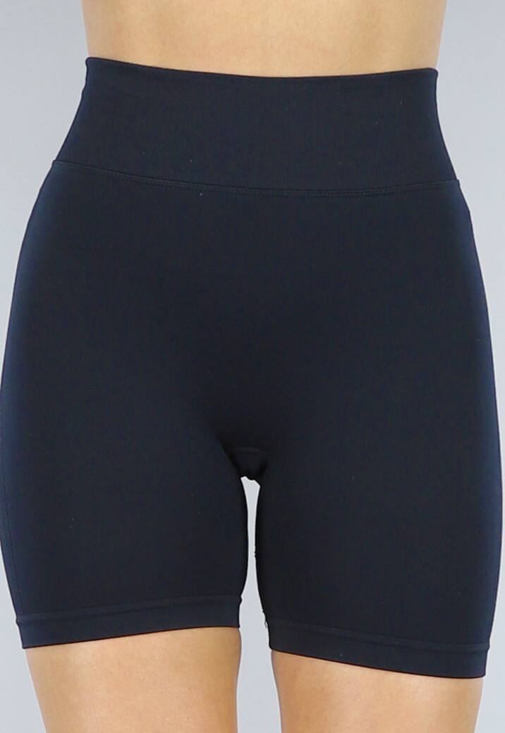 Zwarte Sport Short met Scrunch