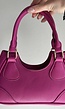 Lederlook Fuchsia Handtas met Crossbody Band