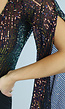 Asymmetrische One Sleeve Pailletten Jumpsuit