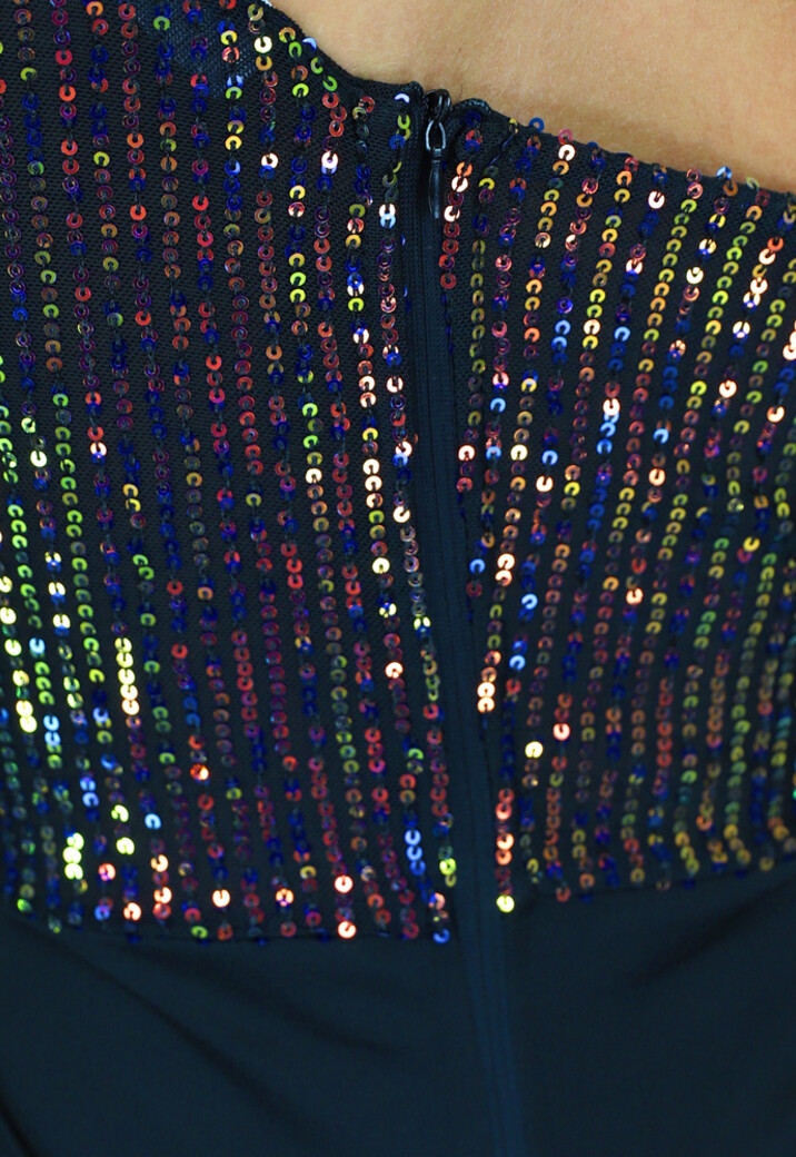 Asymmetrische One Sleeve Pailletten Jumpsuit