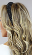 Zwarte Glitter Diadeem