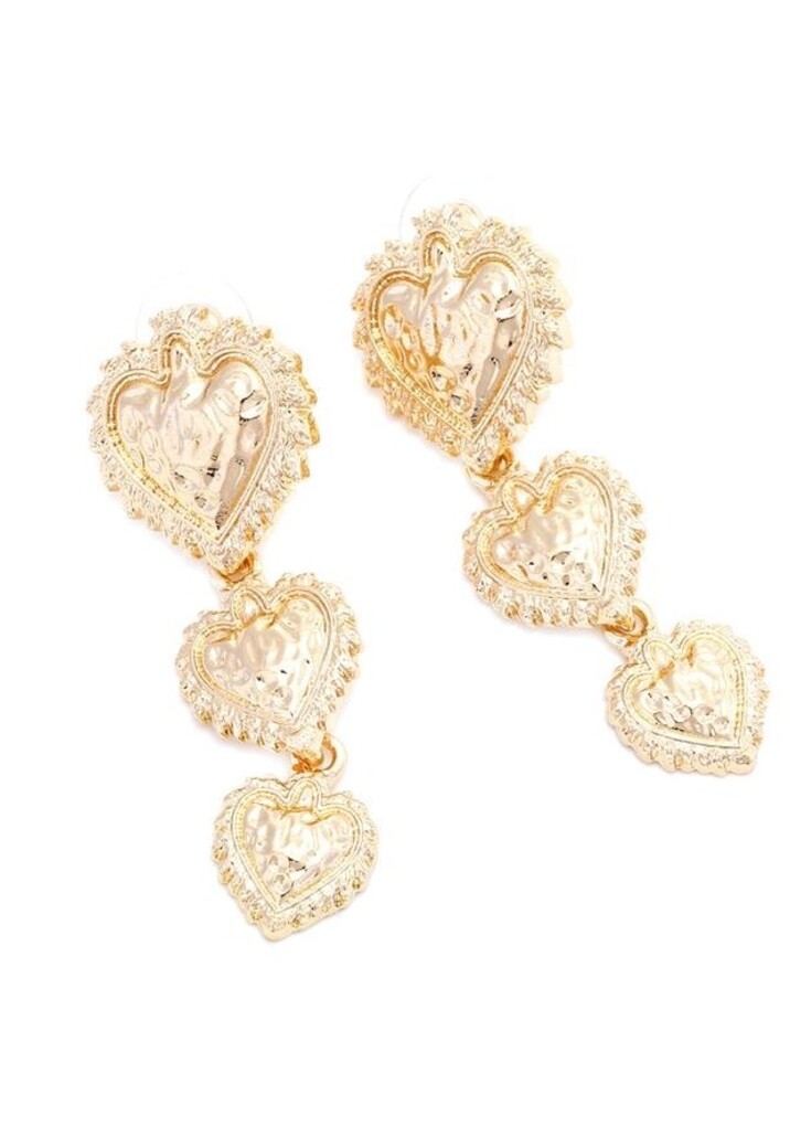 Goudkleurige Hartjes Oorbellen